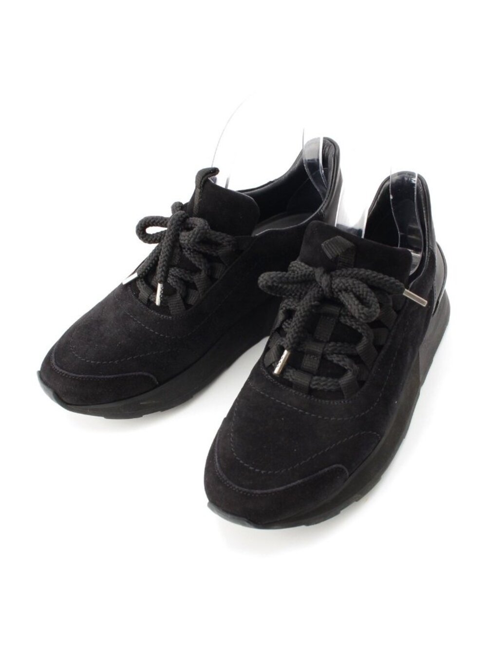 Hermes Buster Suede Leather Sneakers Black